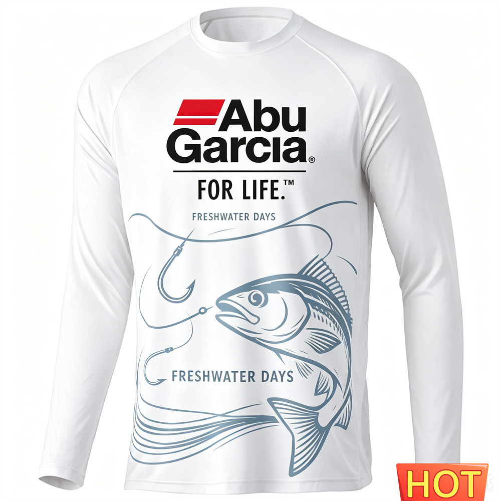 Men'S Fashion T Shirts - T-shirt da Pesca a Maniche Lunghe