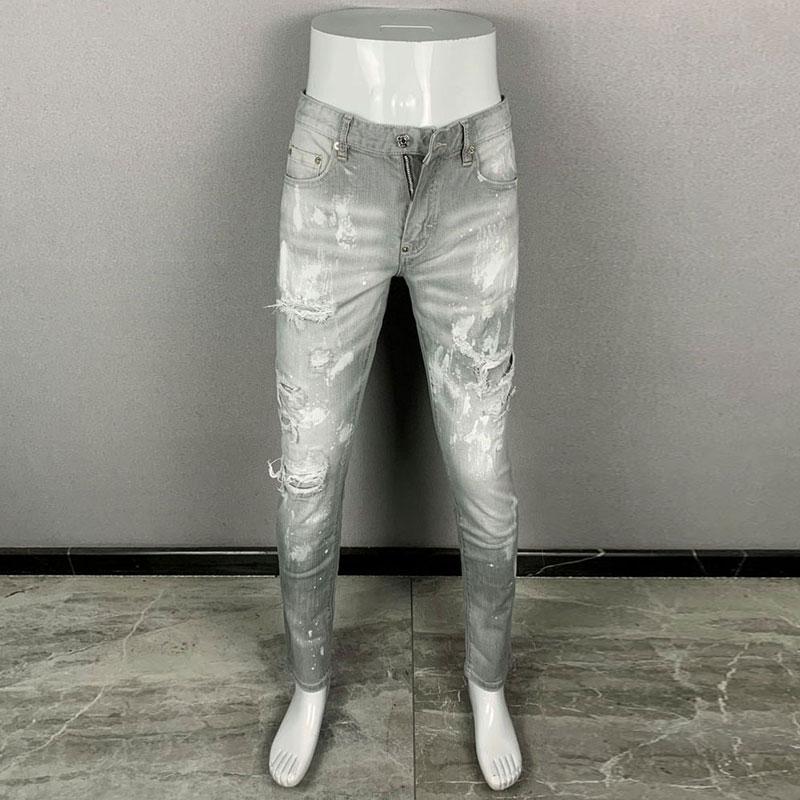 Nuovi jeans da uomo alla moda, - Men'S Fashion Grey Jeans recensione e prezzo