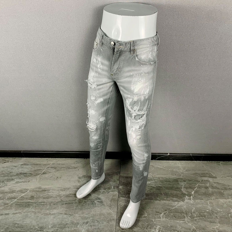 Nuovi jeans da uomo alla moda, - Men'S Fashion Grey Jeans recensione e prezzo
