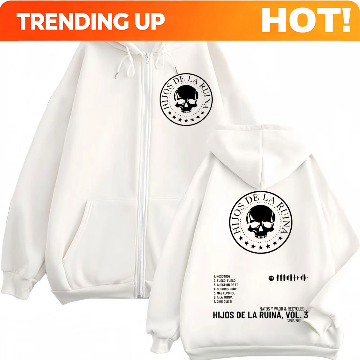 Felpa con cappuccio e zip Rap  - Mens Fashion Zip Up Hoodies recensione e prezzo