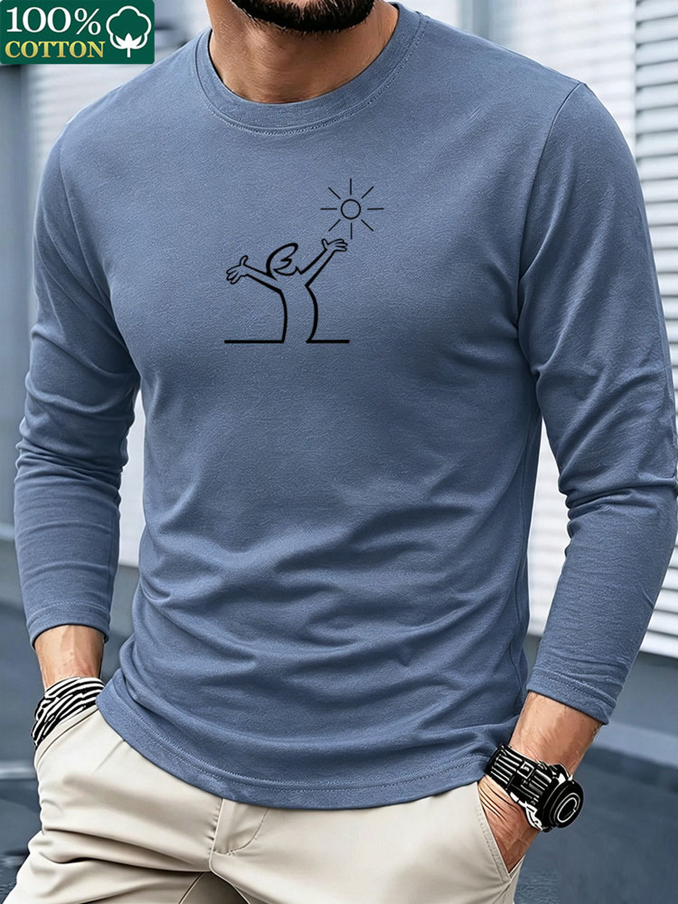 Maglietta a maniche lunghe da  - Mens Fashion Summer recensione e prezzo