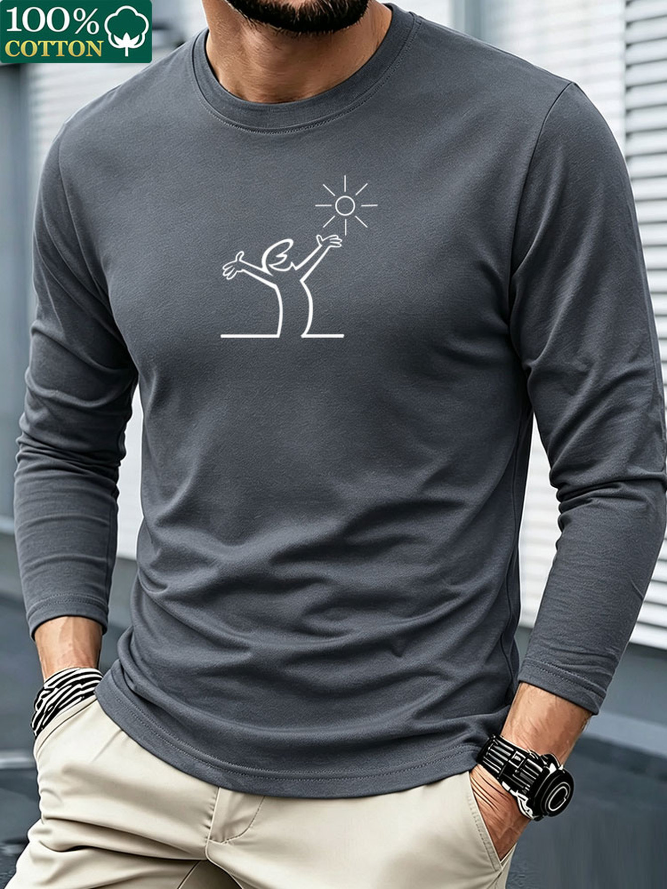 Maglietta a maniche lunghe da  - Mens Fashion Summer recensione e prezzo